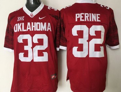 Sooners Samaje Perine Jersey Player Pictorial Crimson Mens #32 High School  125663-332