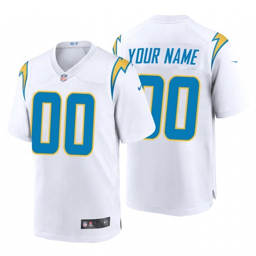 Los Angeles Chargers Custom Jersey White 2020 Game Football Stitched