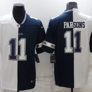 Men's Dallas Cowboys #11 Micah Parsons White Blue Two Tone 2021 Vapor Untouchable Stitched NFL Nike Limited Jersey
