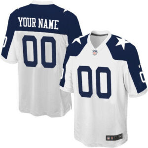 Dallas Cowboys Customized Throwback White Jersey - Game