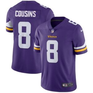 Men's Minnesota Vikings #8 Kirk Cousins Purple Vapor Untouchable Jersey