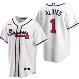Atlanta Braves #1 Ozzie Albies Jersey White