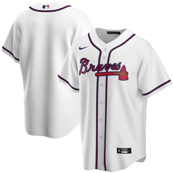 Atlanta Braves Jersey Custom Name Number White Home Blank Team Jersey