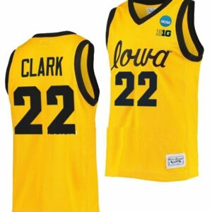 Caitlin Clark Jersey Iowa Hawkeyes College Basketball 2023 NCAA March Madness Gold #22