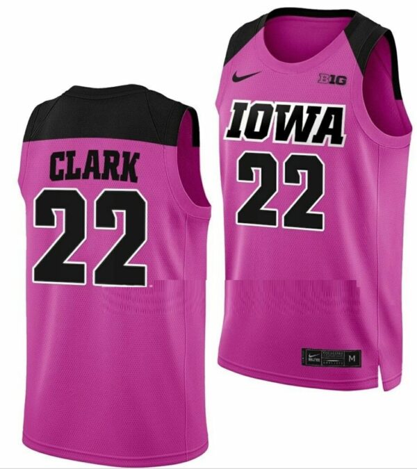 Caitlin Clark Jersey Iowa Hawkeyes College Basketball Pink #22