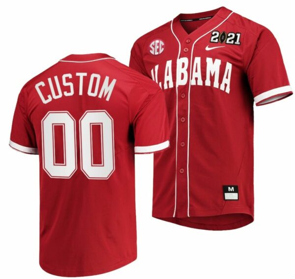 Custom Alabama Baseball Jersey NCAA College 2021 CFP National ...
