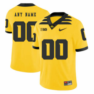 Iowa Hawkeyes Custom Jersey Name and Number College Football Jersey Yellow