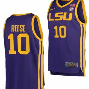 LSU Tigers Angel Reese Jersey College Basketball Purple #10