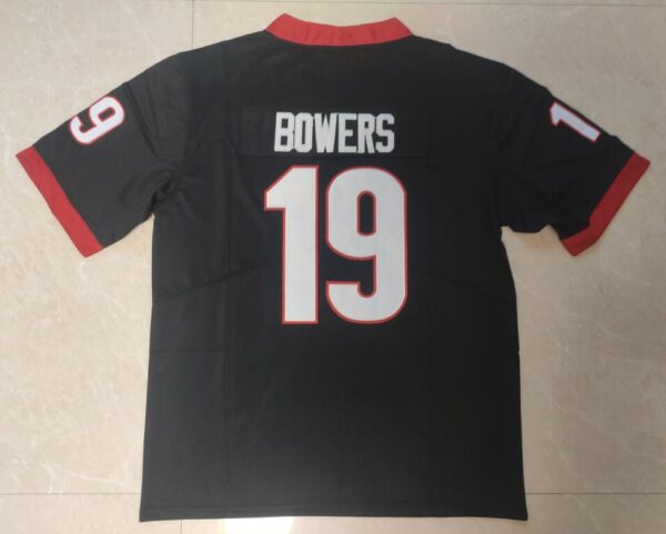 Georgia Bulldogs #19 Brock Bowers Jersey Black College Football