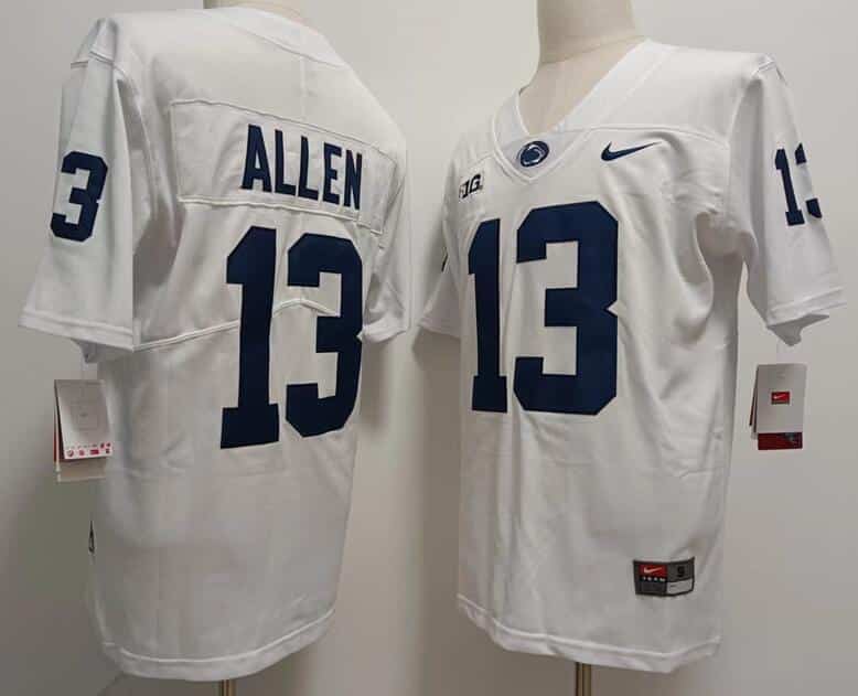 Penn State Natty Lions #13 Kaytron Allen Jersey White