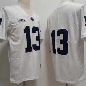 Penn State Natty Lions #13 No Name Jersey White