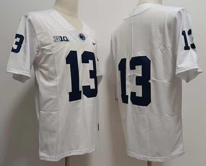 Penn State Natty Lions #13 No Name Jersey White