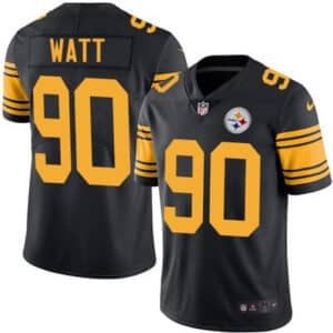 Pittsburgh Steelers #90 T. J. Watt Black Stitched Limited Rush Jersey