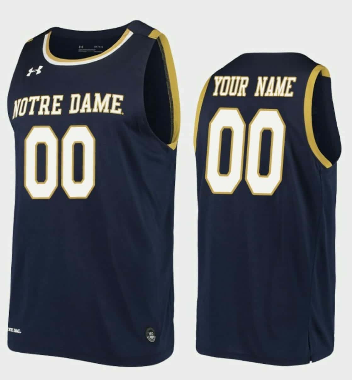 Custom Notre Dame Jersey Name and Number College Basketball Navy