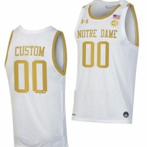 Custom Notre Dame Jersey Name and Number College Basketball Yellow White