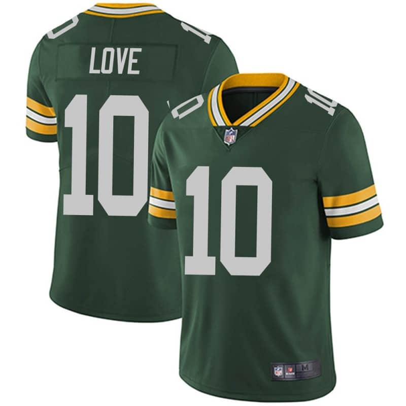 Green Bay Packers #10 Jordan Love Green Limited Jersey