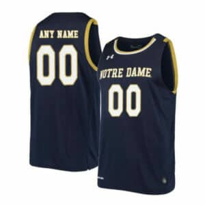 Custom Notre Dame Jersey College Basketball Name and Number Navy Retro