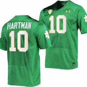 Notre Dame Fighting Irish #10 Sam Hartman Jersey College Football Green