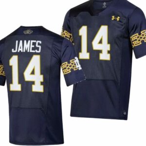 Notre Dame Fighting Irish 2023 Aer Lingus College Football Classic Braylon James Jersey #14 Navy Replica