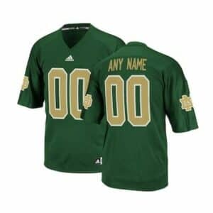 Custom Notre Dame Jersey Name Number NCAA College Football Green
