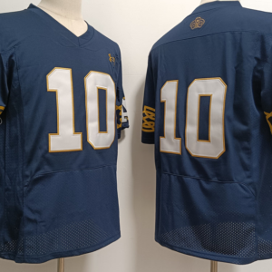 Notre Dame Fighting Irish Jersey #10 No Name College Football Navy