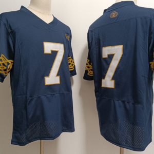 Notre Dame Fighting Irish Jersey #7 No Name College Football Navy