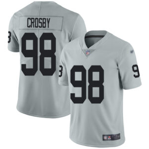 Oakland Raiders #98 Maxx Crosby Silver Limited Jersey