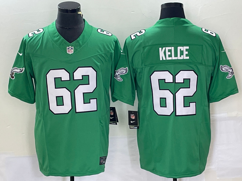 Philadelphia Eagles #62 Jason Kelce Green 2023 FUSE Limited Jersey