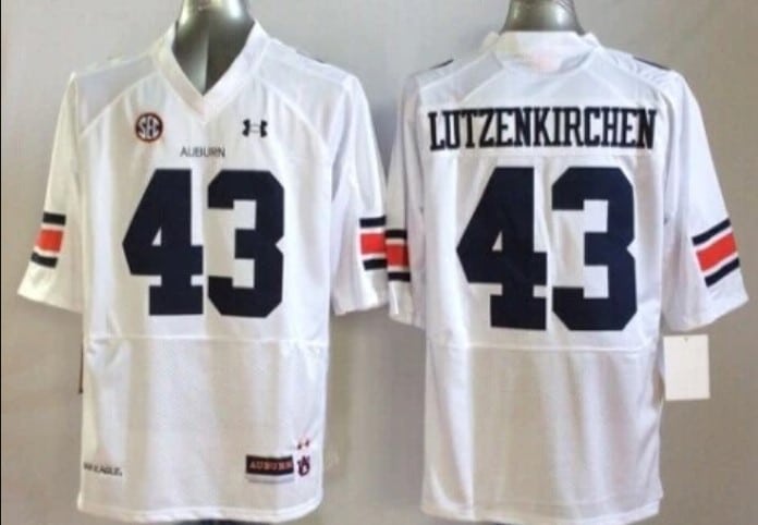Auburn Tigers #43 Philip Lutzenkirchen White NCAA Jersey