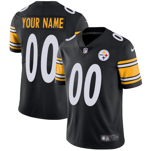 Pittsburgh Steelers Custom Vapor Limited Home Black Jersey