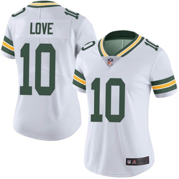 Women's Green Bay Packers #10 Jordan Love White Limited