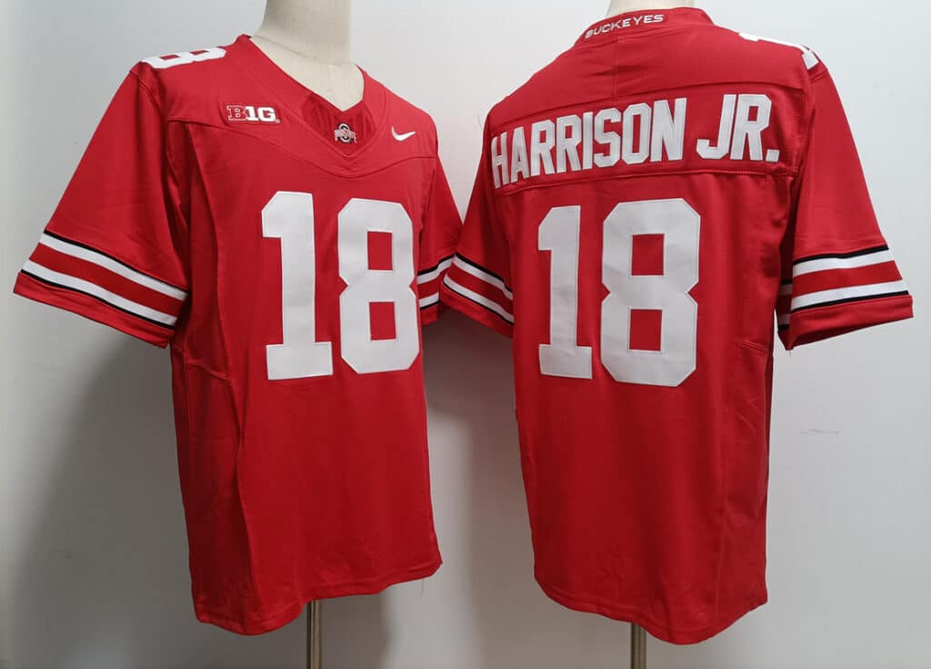 Marvin Harrison Jr Jersey #18 Ohio State Buckeyes OSU Red