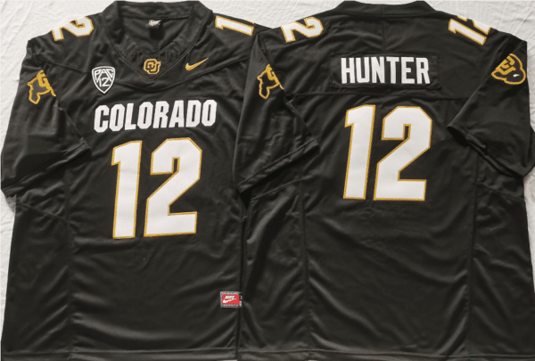 COLORADO BUFFALOES Black #12 HUNTER