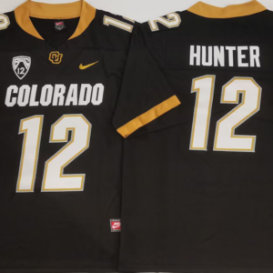 COLORADO BUFFALOES Black #12 HUNTER Black jersey