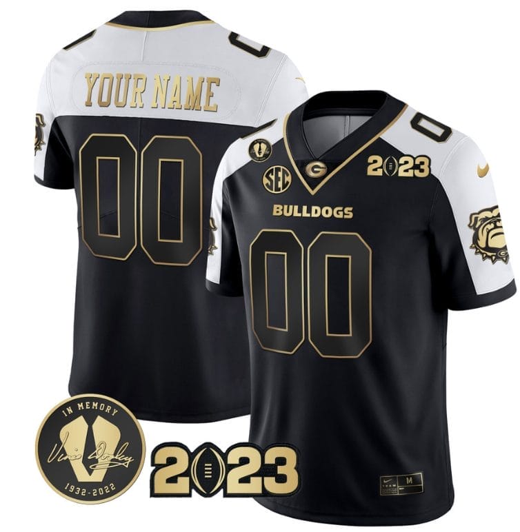 New Custom Georgia Bulldogs Jersey Name and Number Football 2023 Vince ...