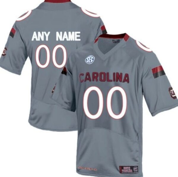 Custom South Carolina Football Jersey Name and Number NCAA Football Grey