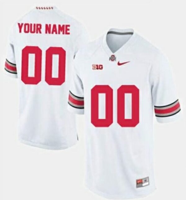 Personalized Ohio State Football Jersey Name Number NCAA Ohio State Buckeyes College White