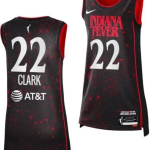 Caitlin Clark Jersey #22 Indiana Fever Basketball 2024 WNBA Draft Rebel Edition Black