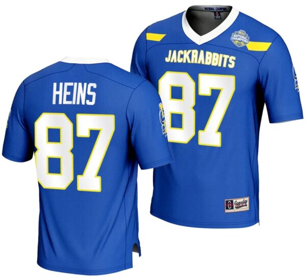 Zach Heins Jersey #87 South Dakota State Jackrabbits 2023 FCS Football National Champions Blue