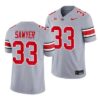 Men's Ohio State Buckeyes Jack Sawyer Jersey #33 College Game Gray