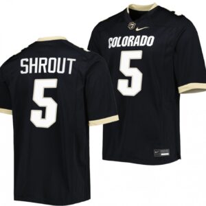 JT Shrout Jersey Colorado Buffaloes College Football Untouchable Replica Black #5