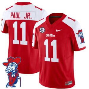 Chris Paul Jr Jersey #11 Ole Miss Rebels Vapor Limited College Football Stitched Red Alternate