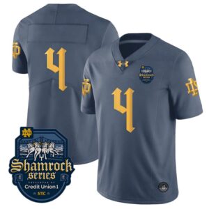 Jeremiyah Love Jersey #4 No Name Notre Dame Fighting Irish 2024 Shamrock
