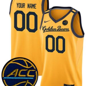 Custom California Golden Bears Jersey Basketball Game Stiched Gold