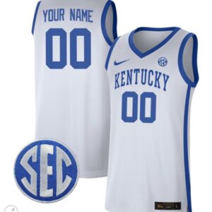 Custom Kentucky Wildcats Jersey College Basketball Stiched Limited White