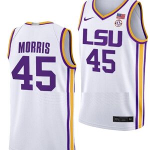 Alexis Morris Jersey LSU Tigers College Basketball White #45