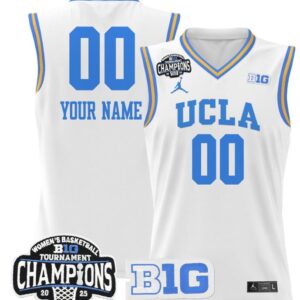 Women's Custom UCLA Bruins Jersey 2025 Big Ten Champions Basketball White