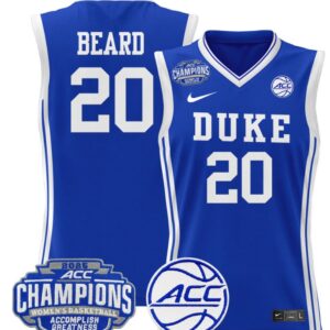 Women's Alana Beard Jersey #20 Duke Blue Devils 2025 ACC Champions Royal