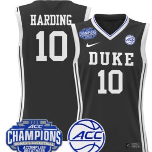 Women's Lindsey Harding Jersey #10 Duke Blue Devils 2025 ACC Champions Black