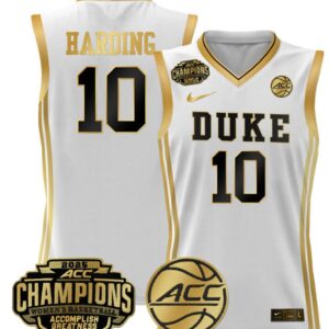 Women's Lindsey Harding Jersey #10 Duke Blue Devils 2025 Champions White Gold
